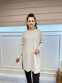 İnvee 6367 Taş Yanı Renkli Şerit Detaylı Triko