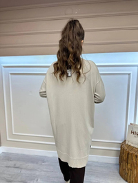 İnvee 6367 Taş Yanı Renkli Şerit Detaylı Triko