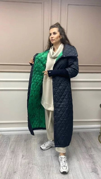 İnvee 6378 Lacivert Triko Eldivenli Uzun Mont