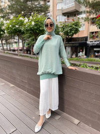 İnvee 6419 Limon Küfü Caz Tunik