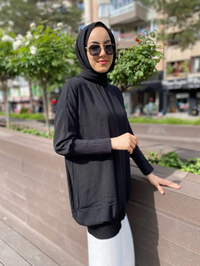 İnvee 6419 Siyah Caz Tunik