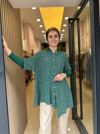 İnvee 6452 Benetton Desenli Tunik