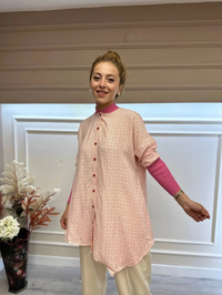 İnvee 6452 Fuşya Desenli Tunik