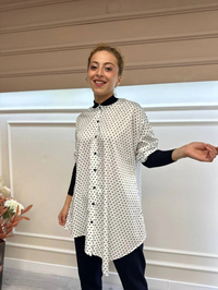 İnvee 6452 Lacivert Desenli Tunik