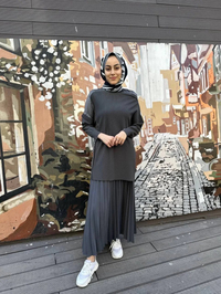 İnvee 6466 Antrasit Pilise Etek