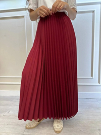 İnvee 6466 Bordo Pilise Etek