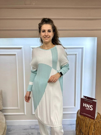 İnvee 6648 Mavi Triko Tunik