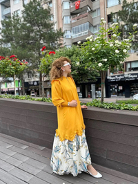 İnvee 6653 Hardal Elbise