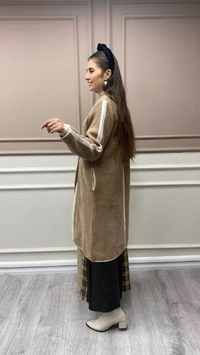 İnvee 6733 Camel Angora Hırka