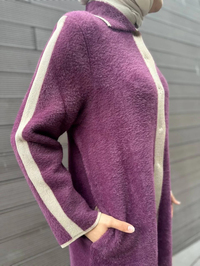 İnvee 6733 Mürdüm Angora Hırka