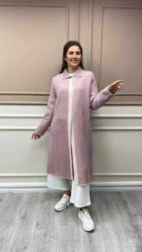 İnvee 6733 Pembe Angora Hırka