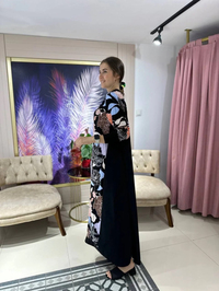 İnvee 6764 Siyah Önü Detaylı Elbise