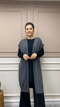 İnvee 6765 Füme Triko Yelek