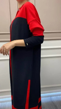 İnvee 6804 Kırmızı Uzun Triko Hırka