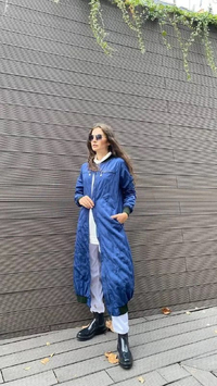 İnvee 6822 Lacivert Paraşüt Kumaş Fermuarlı Kap