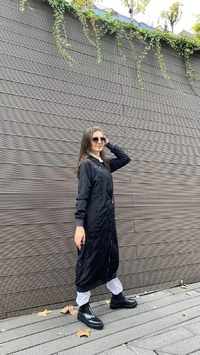 İnvee 6822 Siyah Paraşüt Kumaş Fermuarlı Kap