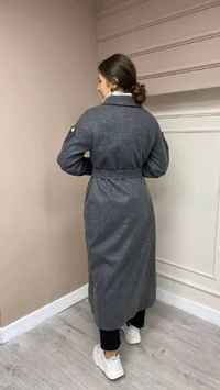İnvee 6825 Antrasit Kaşe Kaban
