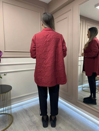 İnvee 6827 Bordo Kapitone Ceket
