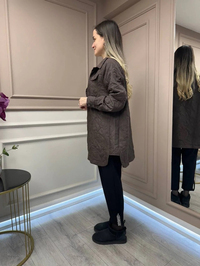 İnvee 6827 Kahve Kapitone Ceket