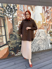 İnvee 6827 Kahve Kapitone Ceket