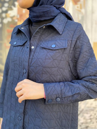İnvee 6827 Lacivert Kapitone Ceket