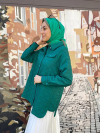 İnvee 6827 Yeşil Kapitone Ceket