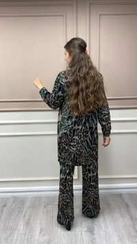 İnvee 6839 Yeşil Leopar Takım