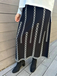 İnvee 6843 Siyah Triko Etek