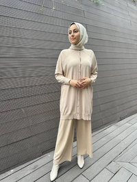 İnvee 6846 Fondöten Arkası Güldalı Triko Hırka