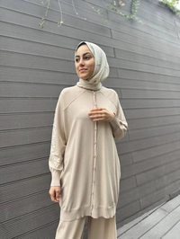 İnvee 6846 Fondöten Arkası Güldalı Triko Hırka