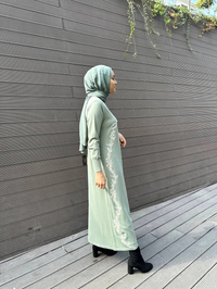İnvee 6848 Küfrengi Güldalı Triko Elbise