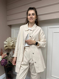 İnvee 6858 Vanilya Ceket