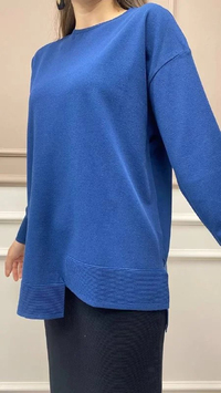 İnvee 6859 Lacivert Asimetrik Kesim Tunik