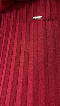 İnvee 6860 Bordo Triko Pilise Etek