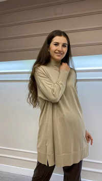 İnvee 6862 Bej Merserize Triko
