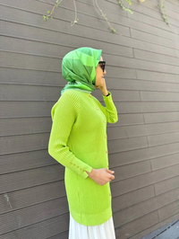 İnvee 6863 Neon Yeşil Hırka