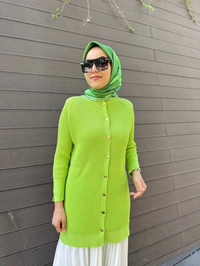 İnvee 6863 Neon Yeşil Hırka