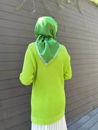 İnvee 6863 Neon Yeşil Hırka