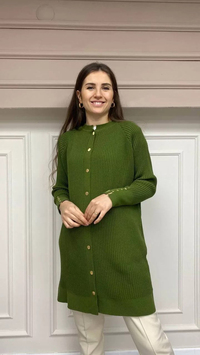 İnvee 6863 Yağ Yeşili Hırka