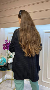 İnvee 6865 Siyah Çıtçıtlı Gömlek