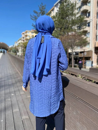 İnvee 6879 Lacivert Çıtçıtlı Kapitone Ceket