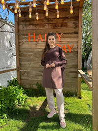 İnvee 6883 Kahve Eteği Gömlek Detaylı Triko