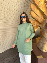 İnvee 6890 Çağla Baskılı Triko Tunik