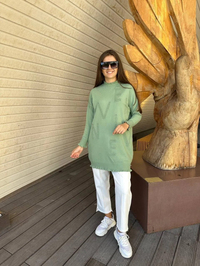 İnvee 6890 Çağla Baskılı Triko Tunik