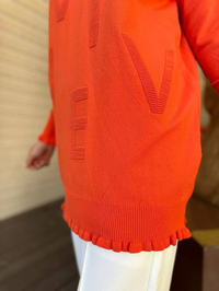 İnvee 6890 Oranj Baskılı Triko Tunik