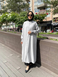 İnvee 6897 Gri Düğmeli Kap