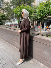 İnvee 6897 Kahve Düğmeli Kap