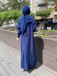 İnvee 6897 Lacivert Düğmeli Kap