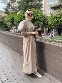 İnvee 6897 Vizon Düğmeli Kap
