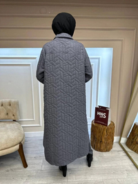 İnvee 6914 Gri Büyük Şekilli Kapitone Kap